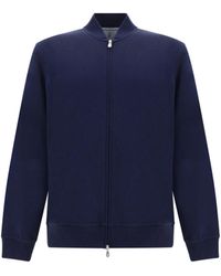 Brunello Cucinelli - Cotton Zip Sweatshirt - Lyst