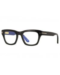 Tom Ford - Eyeglasses Square Full Rim, Shiny Frame And Clear- Light Block Lenses Lens Ft6036-B001 - Lyst