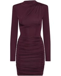 ROTATE BIRGER CHRISTENSEN - Winetasting Drapey Viscose Mini Dress - Lyst