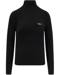 Elisabetta Franchi - Ribbed Turtleneck Sweater - Lyst