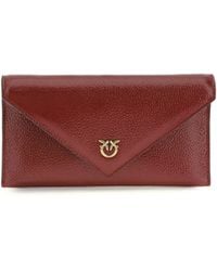 Pinko - Love Birds Clutch Bag Calf Leather Bos Taurus Clutches - Lyst
