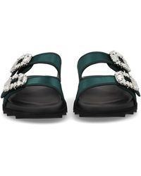 Roger Vivier - Slidi Viv Sandal Textile - Lyst