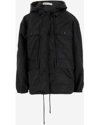 Carven - Glossy Nylon Hooded Jacket - Lyst