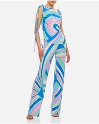 Emilio Pucci - Jersey And Crepe Sleeveless Top - Lyst