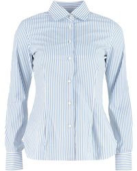Barba Napoli Striped Cotton Shirt - Blue