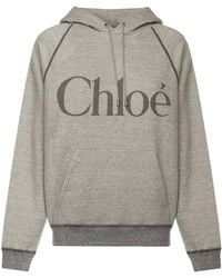 Chloé - Cotton-Blend Fleece Logo Sweatshirt - Lyst
