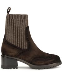 Santoni - Suede Ferret Boots - Lyst