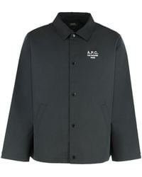 A.P.C. - Regis Cotton-Blend Overshirt Shell: Polyester Shirt - Lyst
