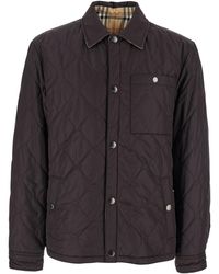 Burberry - Jacket With Classic Collar And Quilted Design - Lyst