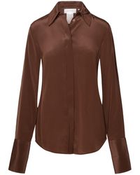 Sportmax - Brown Silk Shirt - Lyst