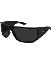 Saint Laurent - Sunglasses Shield Full Rim, Shiny Frame And Solid Lens Sl806001 - Lyst