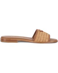 Prada - Ciabatta Sandal Raffia Leather - Lyst