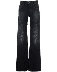 Balenciaga - Wide Leg Jeans With Faded Effect - Lyst