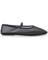 Jeffrey Campbell - Swan-Lake Ballet Shoes With Strap And Semi Sheer Design - Lyst