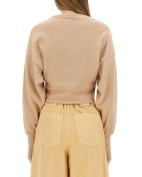 Alysi - Cropped Shirt Cotton Jumpers - Lyst