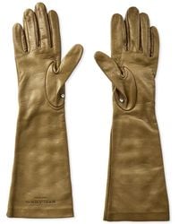 Bottega Veneta - Embossed Logo Studs Leather Accessories Gloves - Lyst