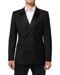 Dolce & Gabbana - Martini Double-Breasted Suit Blazer Pl+Se+Wv - Lyst