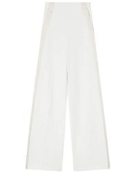 Pinko - Viscose-Blend Wide-Leg Pants - Lyst