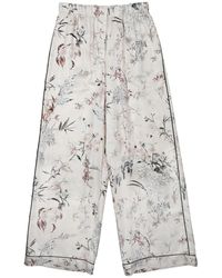 Dior - Printed Silk Trousers - Lyst