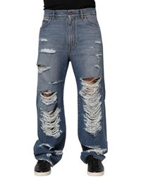 Dolce & Gabbana - Ripped Denim Jeans - Lyst