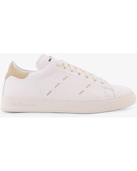 Kiton - Leather Sneakers With Iconic Stitching - Lyst