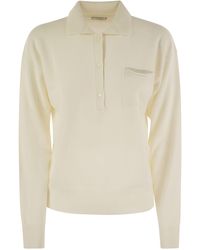 Peserico - Virgin Wool, Silk And Cashmere Tricot Sweater - Lyst