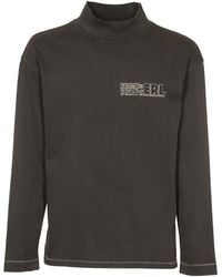ERL - High-Neck Chest Logo Ribbed Sweatshirt - Lyst