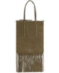 Pinko - Suede Shoulder Bag Calf Leather Bos Taurus - Lyst