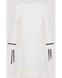 Valentino - Virgin Wool Mini Dress - Lyst