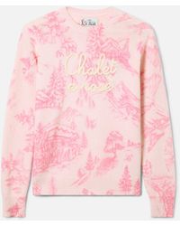 MC2 Saint Barth - New Queen Sweater With Print And Chalet Embroidery - Lyst