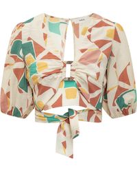Ba&sh - Cropped Top With Abstract Print - Lyst