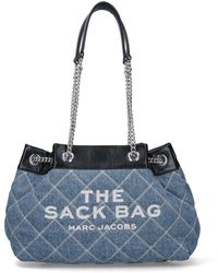 Marc Jacobs - Medium Denim Bag The Quilted Chain Sack - Lyst