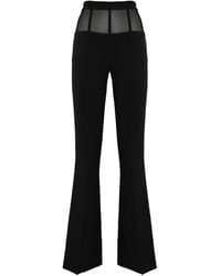 Elisabetta Franchi - Crepe Trousers With Tulle Basque - Lyst