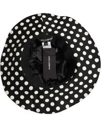 Dolce & Gabbana - Polka Dot Cotton Bucket Capello Hat Elastane - Lyst