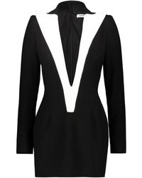 Monot - Short Dress With Contrasting Lapels - Lyst