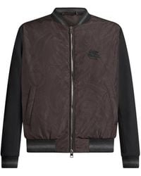 Etro - Paisley Bomber Jacket With Logo - Lyst