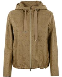 Herno - Perforated Jacket With Hood - Lyst