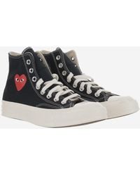 COMME DES GARÇONS PLAY - Comme Des Garçons X Converse Sneakers Cotton; Sole: Rubber Trainers - Lyst