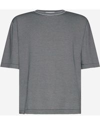 Lardini - Striped Cotton T-Shirt - Lyst