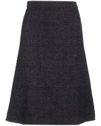 Balenciaga - Tweed Midi Skirt - Lyst