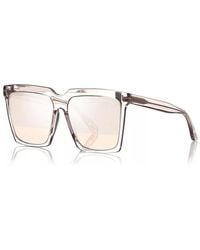 Tom Ford - Sunglasses Square Full Rim, Light Sand Frame And Rose Mirror Lens Ft076420Z - Lyst