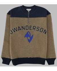 JW Anderson - Sweatshirt With Embroidered Logo Cotton Sweater - Lyst