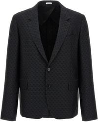 McQueen - Skull Jacquard Blazer - Lyst