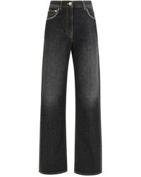 Versace - Black Cotton Straight - Lyst
