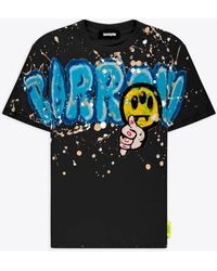 Barrow - Jersey T-Shirt Cotton T-Shirt With Graffiti Logo And Smile Print - Lyst