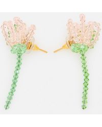 Simone Rocha - Cluster Crystal Flower Earring - Lyst