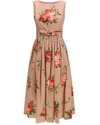 Dolce & Gabbana - Floral Motif Dress - Lyst