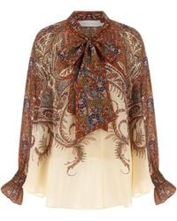 Zimmermann - 'Rhiannon Tie Neck' Blouse - Lyst