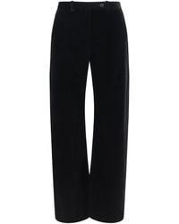 KHAITE - Hunter Velvet Pants Viscose Trousers - Lyst