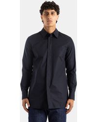 Jil Sander - Heavy Organic Cotton Shirt With Concealed Button Placket And Classic Collar - Lyst